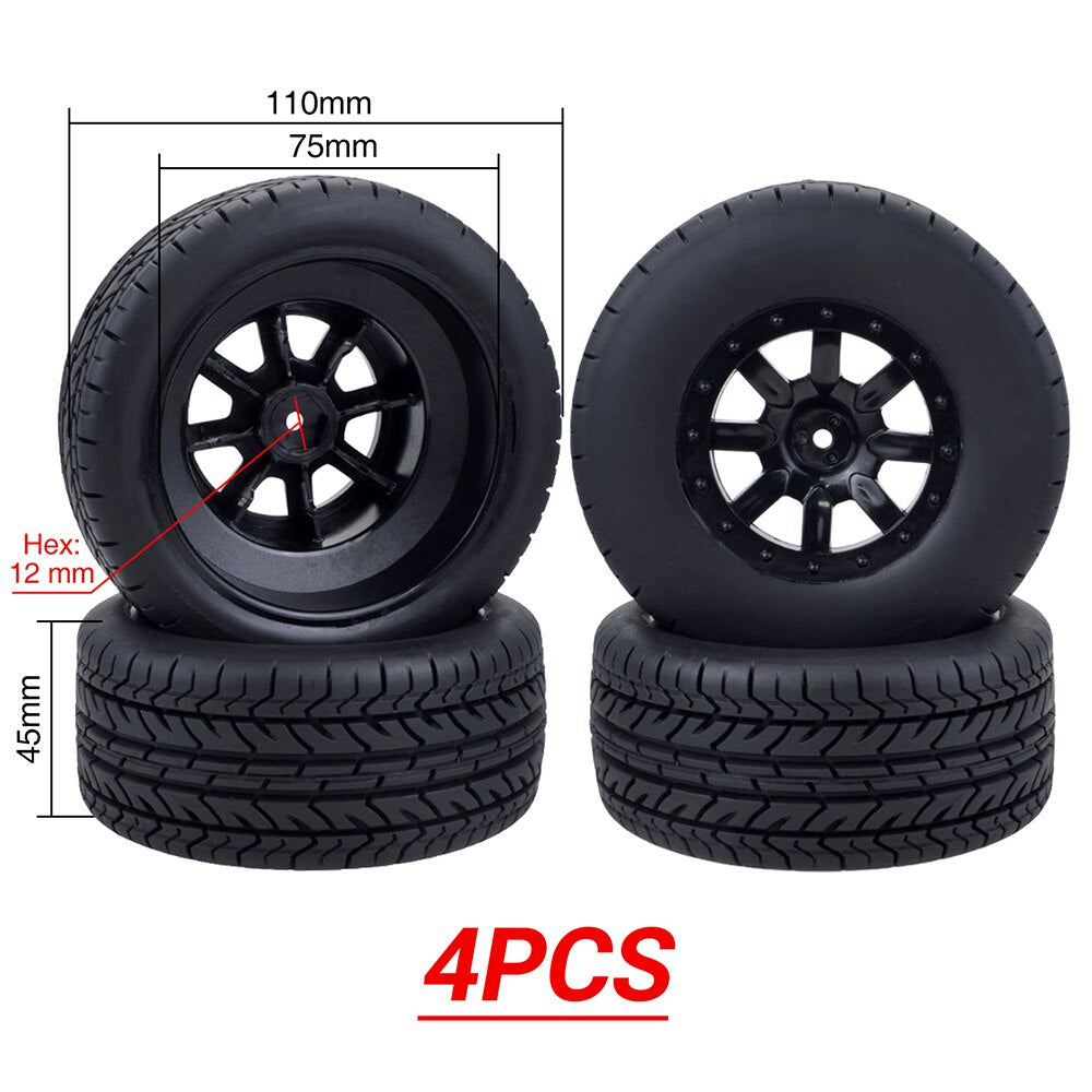 ZD Racing 110mm RC Wheels and Tires 12mm Hex For 1/10 RC Car Short-course Truck Desert Truck Redcat HSP Traxxas Slash HPI
