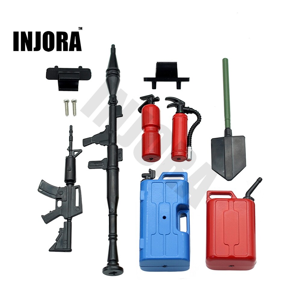 INJORA RC Auto Decorazione Strumenti Set Kit per Scala 1:10 RC Auto Rock Crawler Truck Axial SCX10 Wraith Yeti TRX4 TRX6 Redcat Gen8