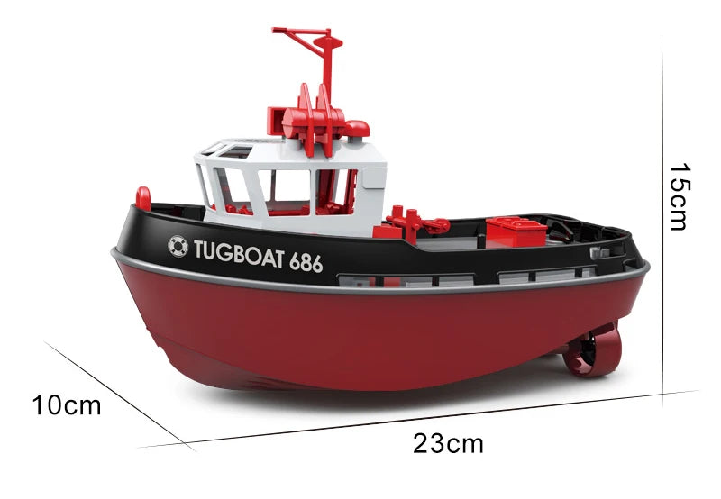 JIKEFUN 686 Rc Boat 2.4G 1/72 Remote Control Tugboat