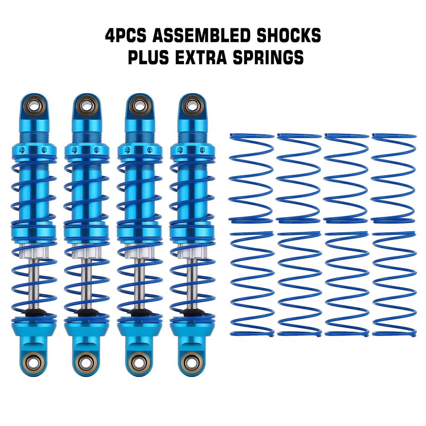 INJORA Metal Shock Absorbers 80 90 100 110 120mm Oil Damper for 1/10 RC Car Truck Crawler Axial SCX10 TRX4 Redcat Gen8