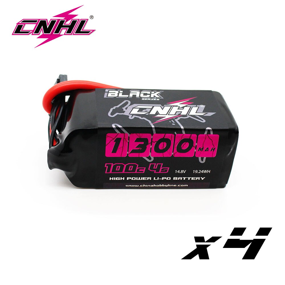 4PCS CNHL 4S 6S 14.8V 22.2V Lipo Battery 1300mAh 1500mAh 100C With XT60 Plug For RC FPV Airplane Quadcopter Helicopter Drone