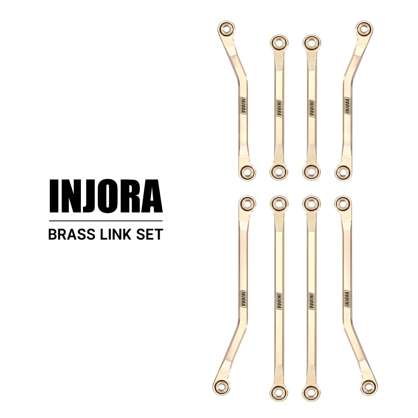 INJORA 42g Brass High Clearance Chassis Links Set for 1/18 RC Crawler TRX4M Upgrade Parts (4M-40)