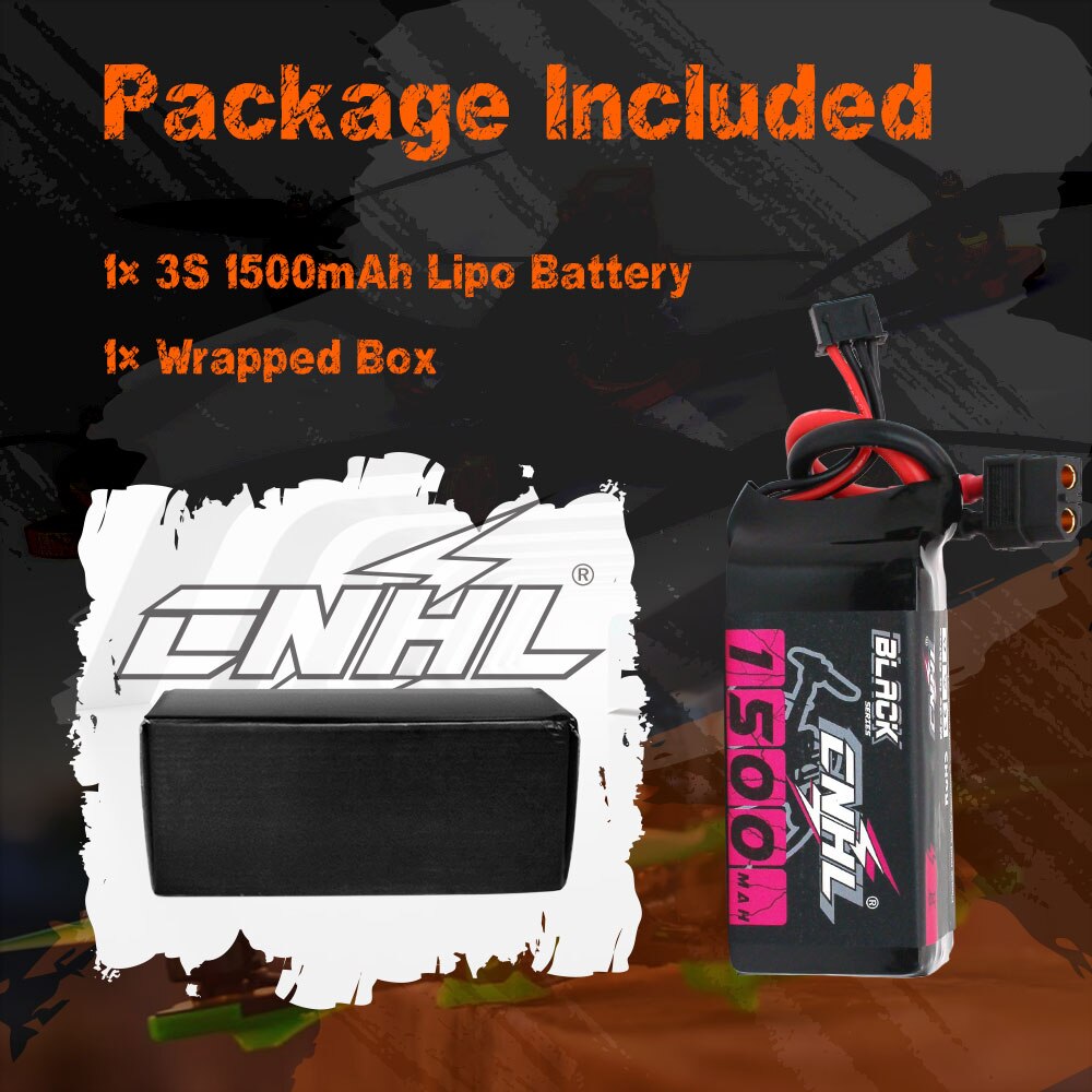 4pcs CNHL 3S 11.1V Lipo Battery 1100mAh 1300mAh 1500mAh 100C With XT60 Plug for FPV Airplane Helicopter Drone Quadcopter