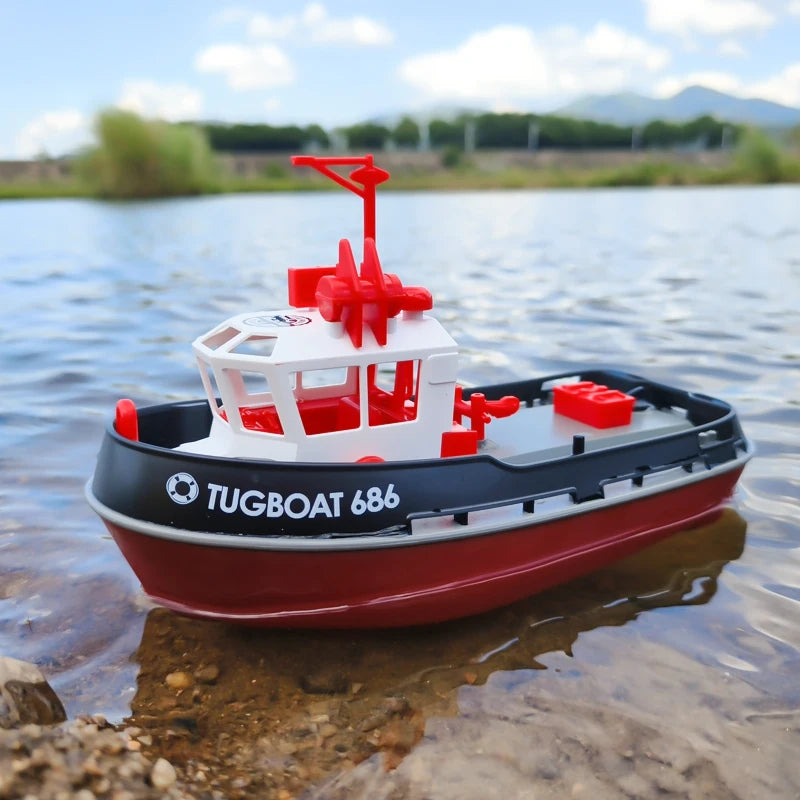 JIKEFUN 686 Rc Boat 2.4G 1/72 Remote Control Tugboat