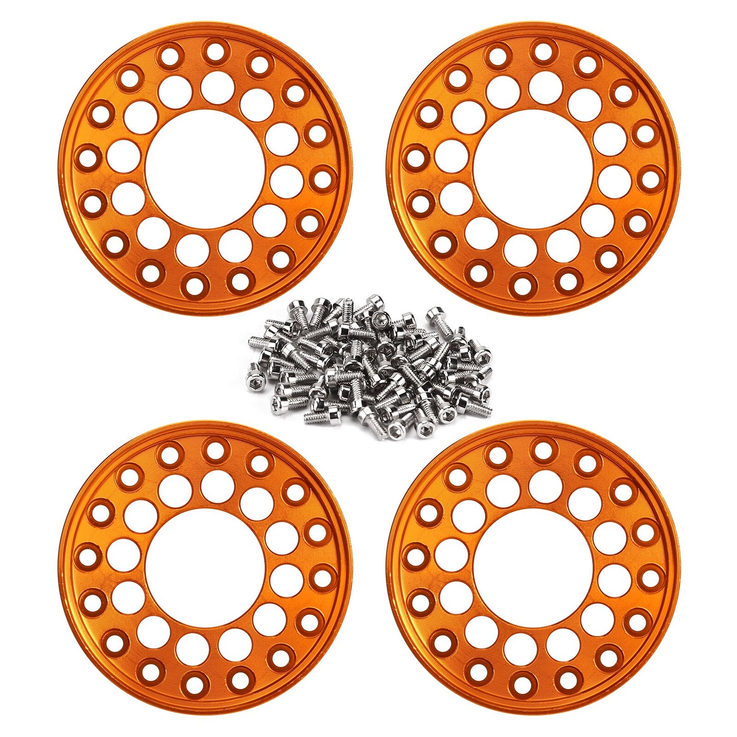 INJORA 4PCS Anello Beadlock esterno in alluminio CNC per cerchi da 1.0 "1/24 RC Crawler Car Axial SCX24 AX24 Aggiornamento