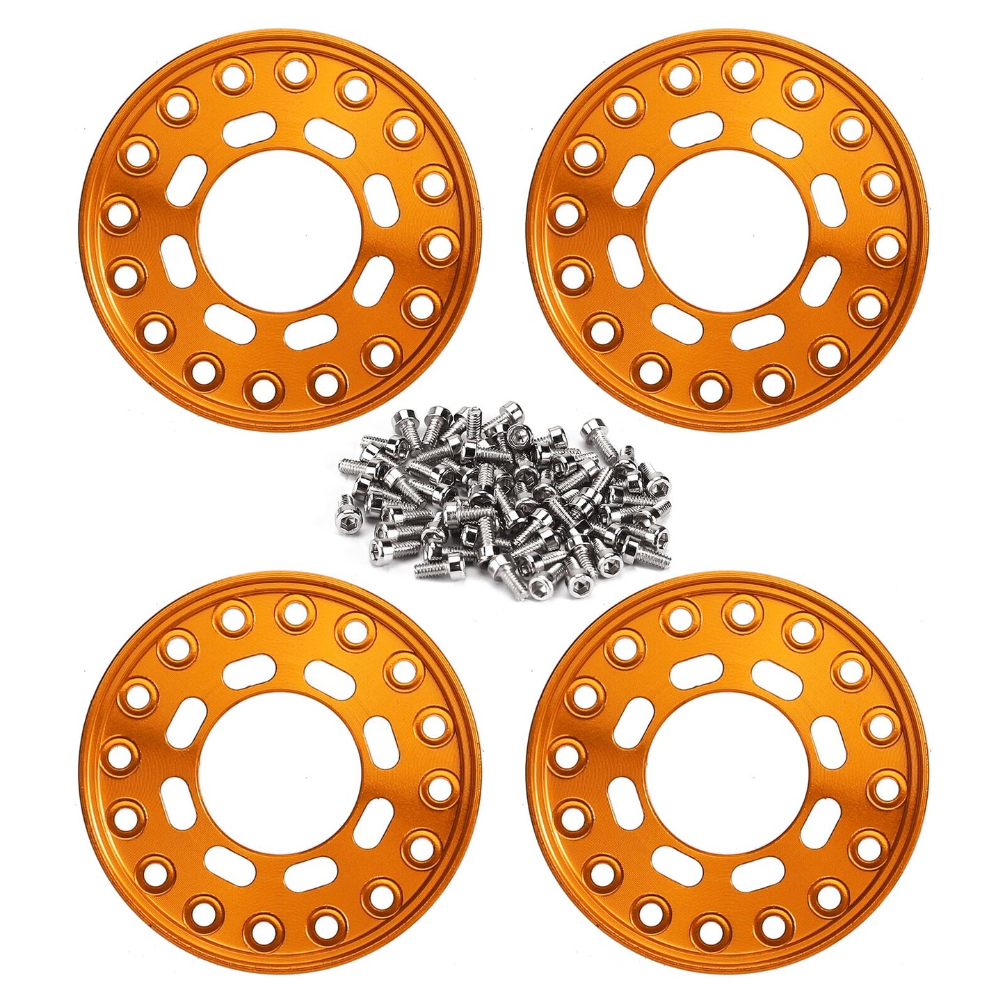 INJORA 4PCS Anello Beadlock esterno in alluminio CNC per cerchi da 1.0 "1/24 RC Crawler Car Axial SCX24 AX24 Aggiornamento