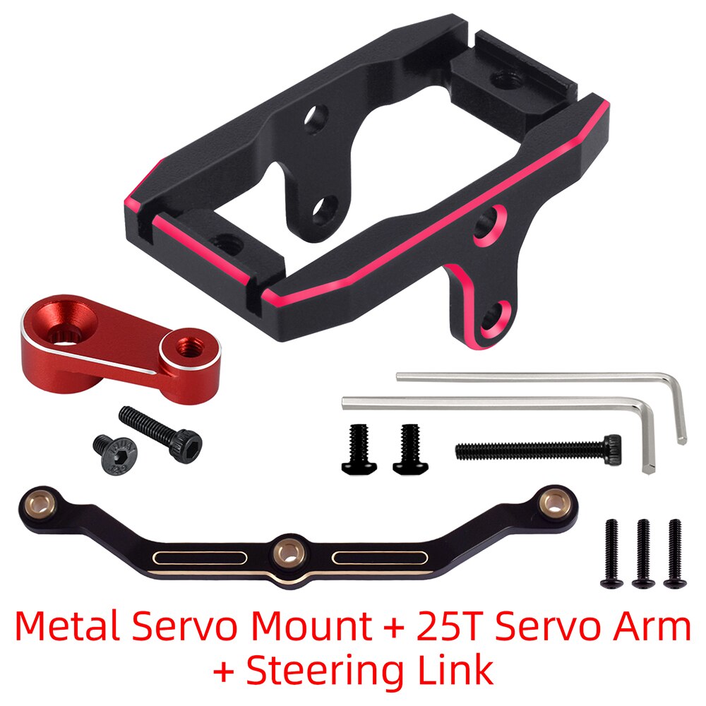 9imod For TRX4M Upgrades Servo Mount Steering Link 25t Servo Horn Servo Bracket Metal Parts  For Traxxas TRX4M 1/18 RC Car