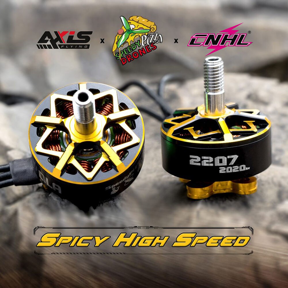 CNHL & Axisflying & SpeedyPizzaDrones Co-brand motor DIAVOLA 2207 1920KV/2020KV for 4S 5S 6S FPV racing and freestyle