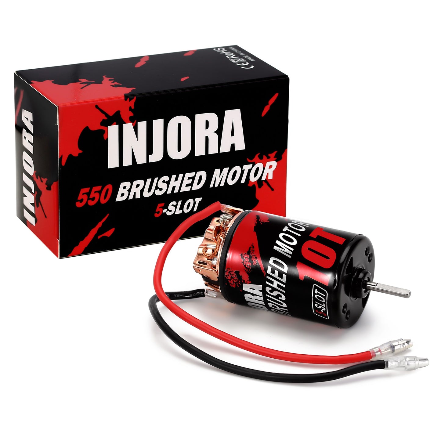 INJORA Waterdichte 550 Geborstelde 5-SLOT Motor 10T 15T 20T 25T voor 1:10 Schaal RC Model auto Crawler Truck (INM08)