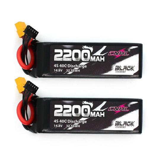 2pcs CNHL 4S 14.8V 2200mAh Lipo Battery 30C 40C 70C With XT60 T Dean Plug For RC Airplane Car FPV Helicopter Drone Quadcopter