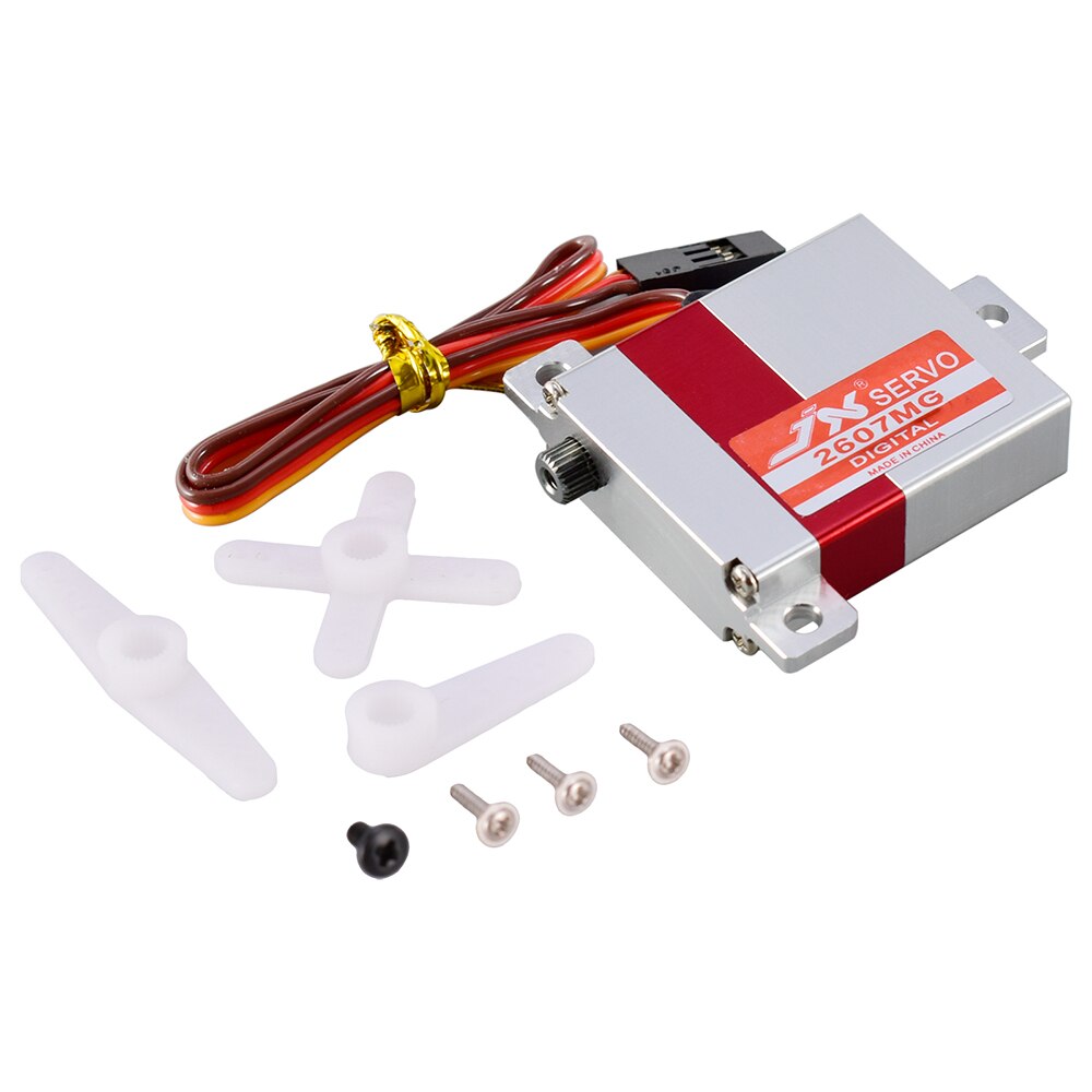 JX Servo PDI-2607MG 7.2kg 0.13sec Digital Full Metal Aluminium Case Wing Servo For RC Drone Glider Dual Ball Bearing