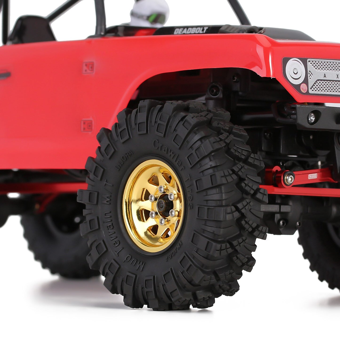 INJORA Micro Crawler 1.0" Tires Soft Mud Terrain Tires Upgrade for Axial SCX24 Bronco Gladiator Deadbolt FCX24 Enduro24 (T1007)