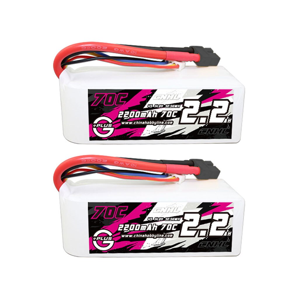 2pcs CNHL 4S 14.8V 2200mAh Lipo Battery 30C 40C 70C With XT60 T Dean Plug For RC Airplane Car FPV Helicopter Drone Quadcopter