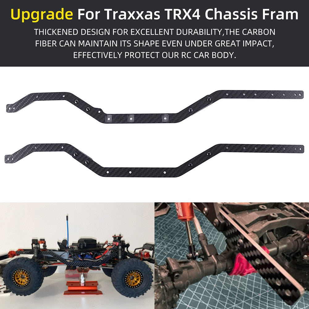 9imod Koolstofvezel Frame Chassis Rails voor Traxxas TRX4 Upgrades TRX-4 Accessoires RC Crawler Onderdelen 1/10 Lichtgewicht T410