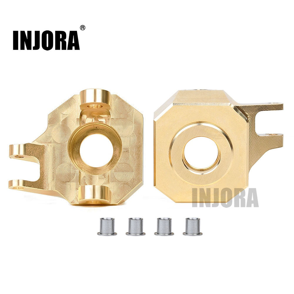 INJORA 2PCS Ottone Anteriore AR44 Fuso a snodo per 1/10 RC Crawler Axial SCX10 II 90046 Parti di Aggiornamento