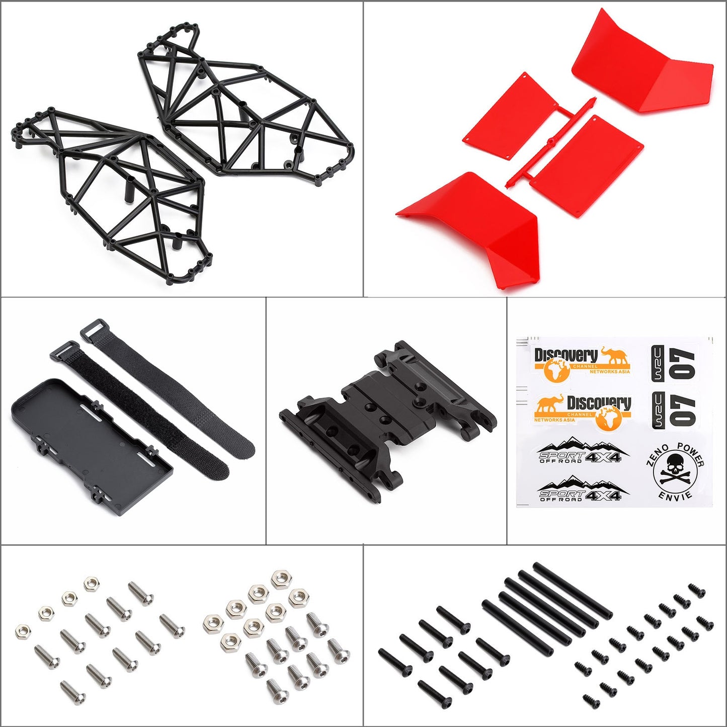 INJORA Nylon Rock Buggy Roll Cage Body Shell Chassis for 1/10 RC Crawler Car Axial SCX10 & SCX10 II 90046 DIY Parts