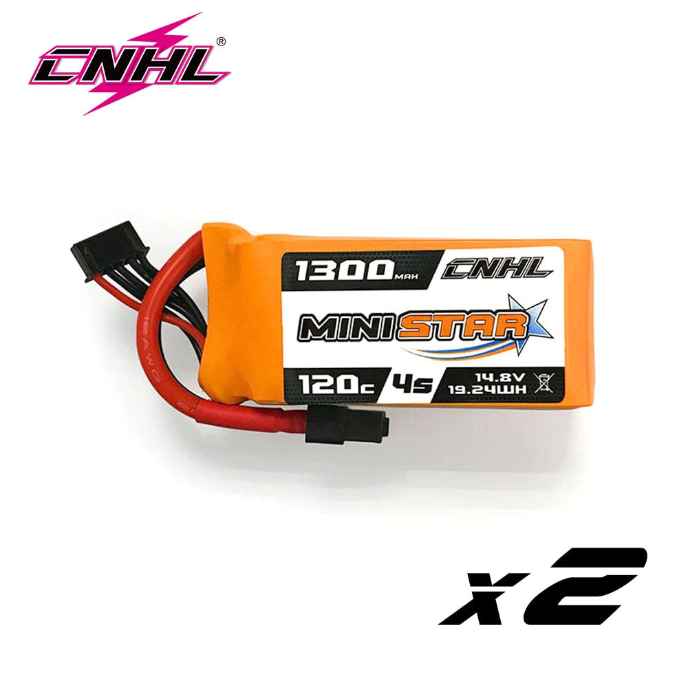 2PCS CNHL 4S 14.8V Lipo Battery 1300mAh 1500mAh 1800mAh 120C Ministar Series With XT60 Plug For RC FPV Drone Quadcopter Airplane