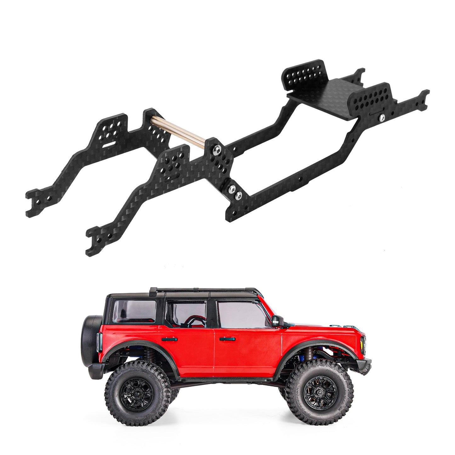 INJORA LCG Carbon Fiber Chassis Kit Frame Girder