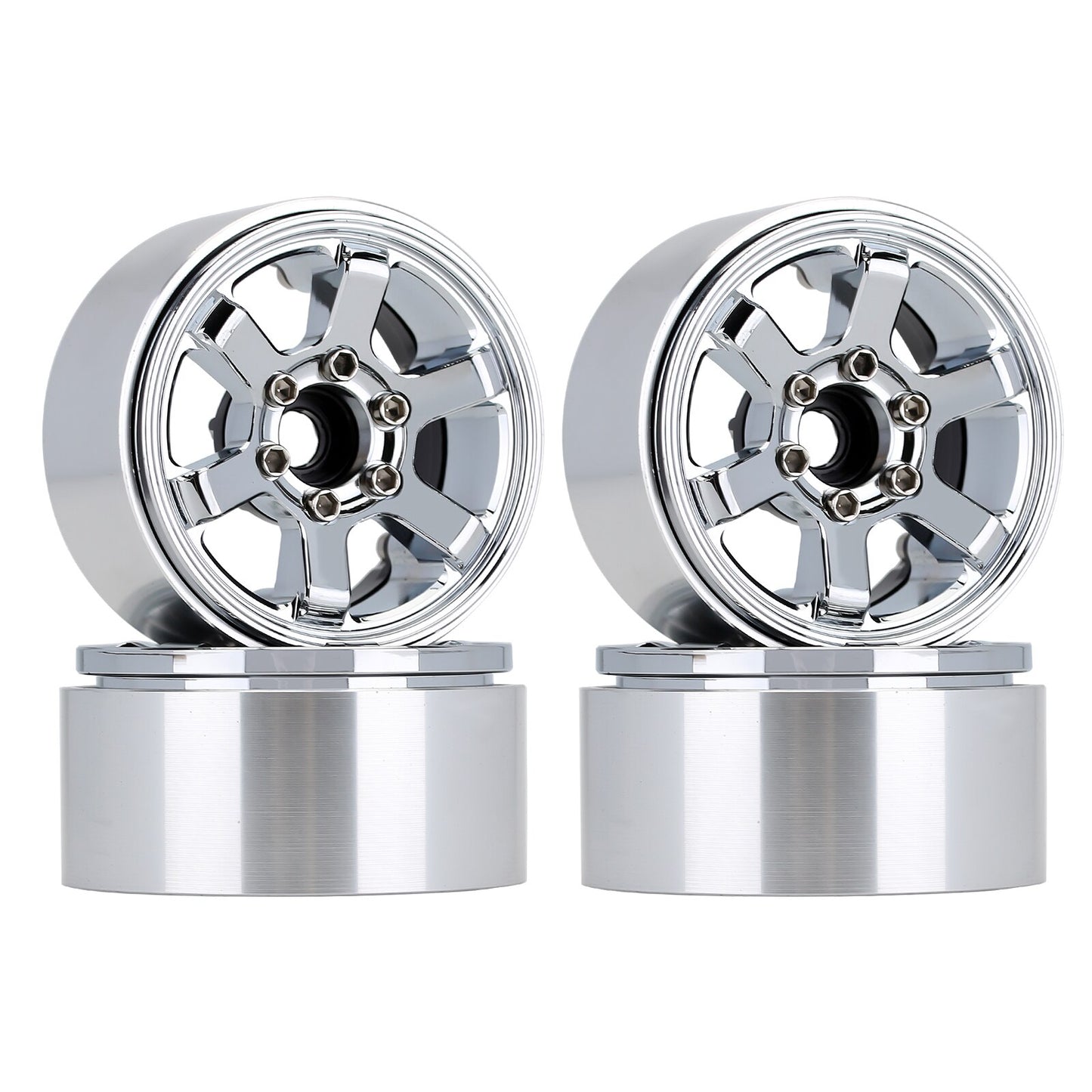 INJORA CNC Aluminum 1.9" Beadlock 6-Spokes Wheel Rim