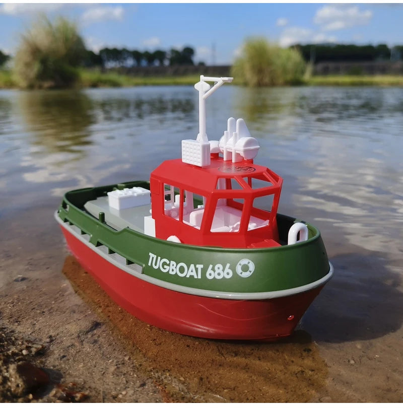 JIKEFUN 686 Rc Boat 2.4G 1/72 Remote Control Tugboat