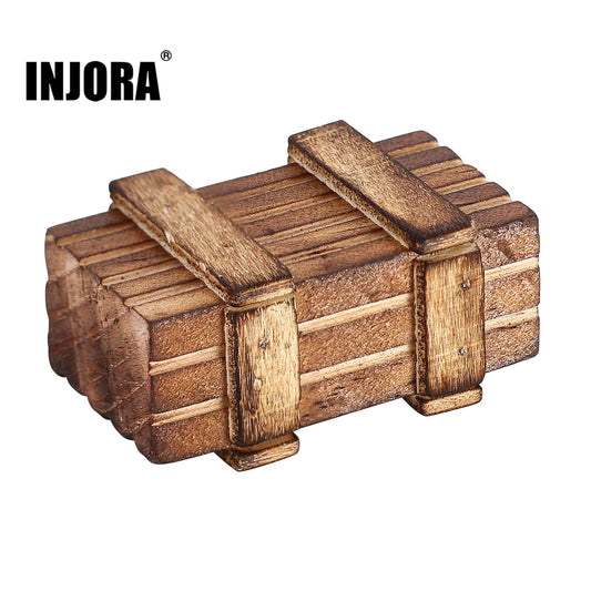 INJORA Wooden Box Decoration for 1/18 1/24 RC Crawler Car TRX4M SCX24 FCX24 Enduro24