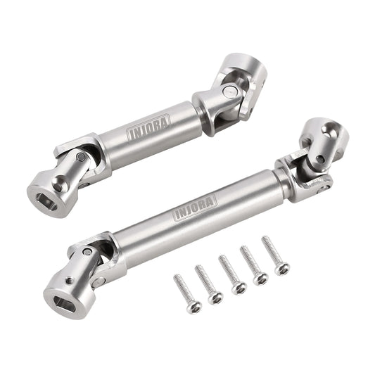 INJORA Stainless Steel Center Drive Shafts for 1/18 RC Crawler TRX4M Upgrade (4M-18)