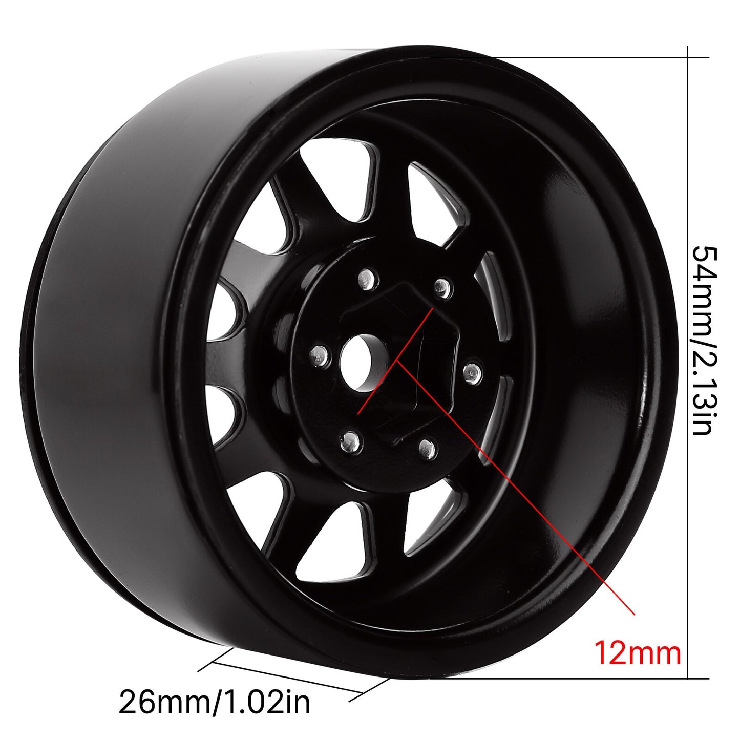 INJORA 116g/pcs Metal Alloy 1.9 Beadlock Wheel Rims for 1:10 RC Crawler Axial SCX10 AXI03007 90046 TRX4 Redcat GEN8 (W1909)