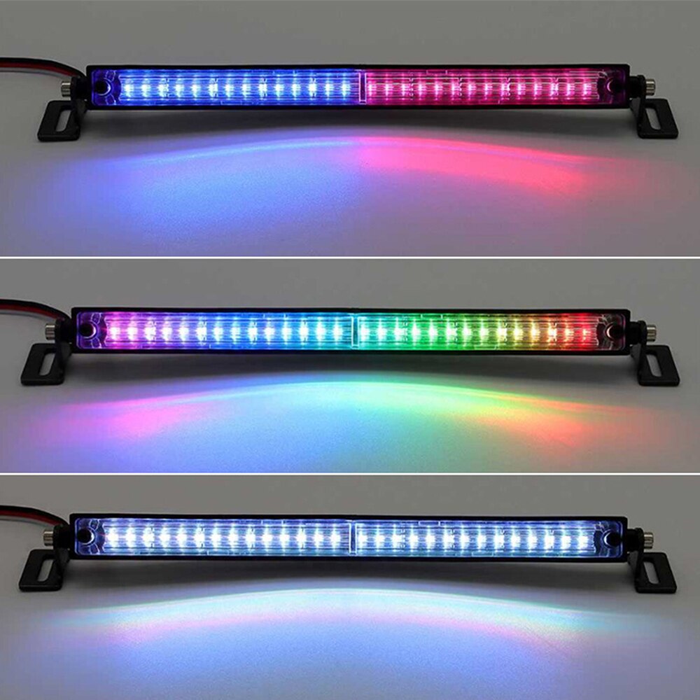 DUMBORC RC Car Lights Bar 1/10 Scale RC Led Light Kit Colorful Flashing Roof Lamp for Jeep Wrangler 1/10 RC Crawler Accessories