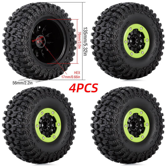 AUSTARHOBBY 17mm Hex RC Wheels and Tires 2.8in for 1/7 Desert Short Course Truck UDR Traxxas Off-road Buggy RC Car