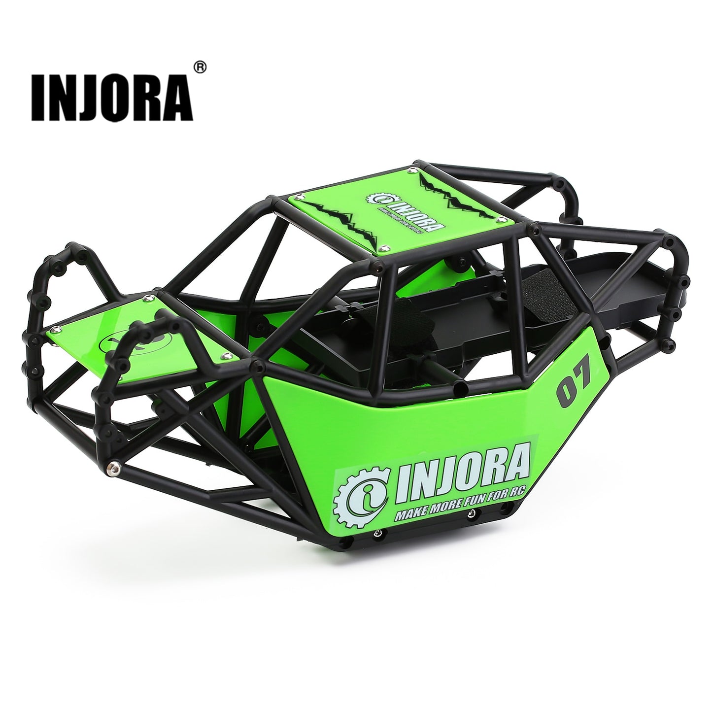 INJORA Nylon Rock Buggy Roll Cage Body Shell Chassis for 1/10 RC Crawler Car Axial SCX10 & SCX10 II 90046 DIY Parts