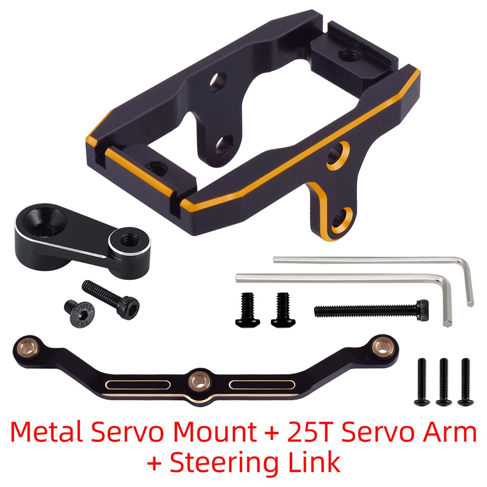 9imod Per Aggiornamenti TRX4M Servo Mount Collegamento Sterzo 25t Servo Corno Servo Staffa Parti Metalliche Per Traxxas TRX4M 1/18 RC Auto