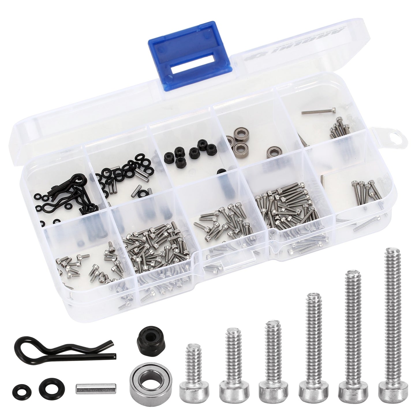 INJORA Stainless Steel Screws Set Nuts Bearings O-rings Pin RC Tool Kit For Axial SCX24 C10 Deadbolt Jeep JLU Gladiator Bronco