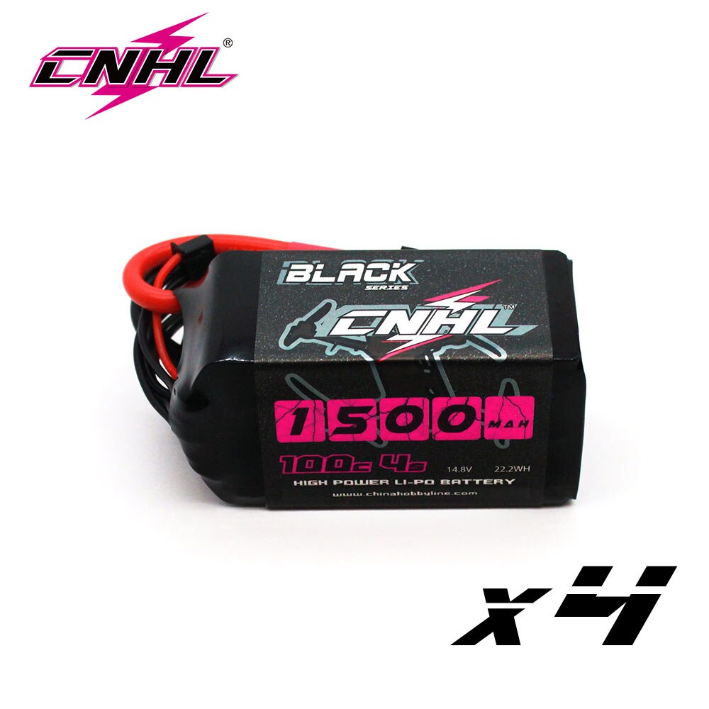 4PCS CNHL 4S 6S 14.8V 22.2V Lipo Battery 1300mAh 1500mAh 100C With XT60 Plug For RC FPV Airplane Quadcopter Helicopter Drone