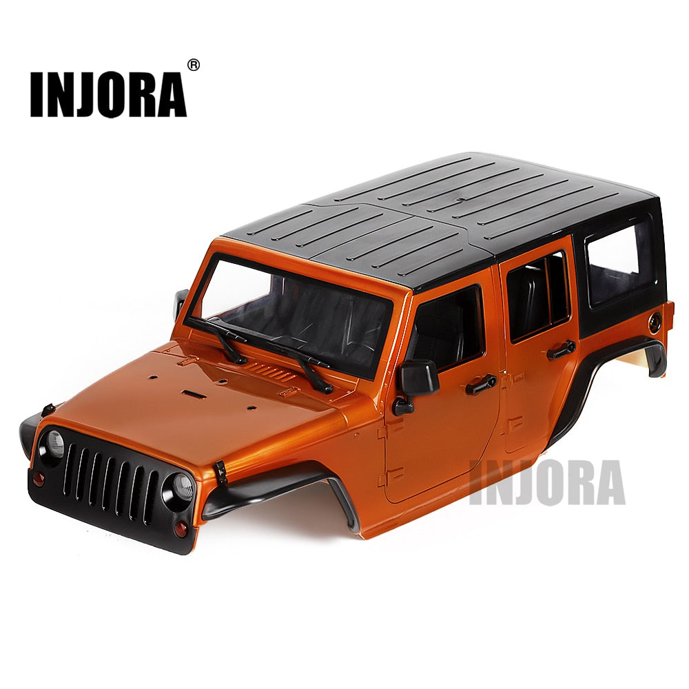 INJORA Carrozzeria carrozzeria smontata da 12,3 pollici 313 mm per 1/10 RC Crawler Axial SCX10 e SCX10 II 90046 90047 Jeep Wrangler