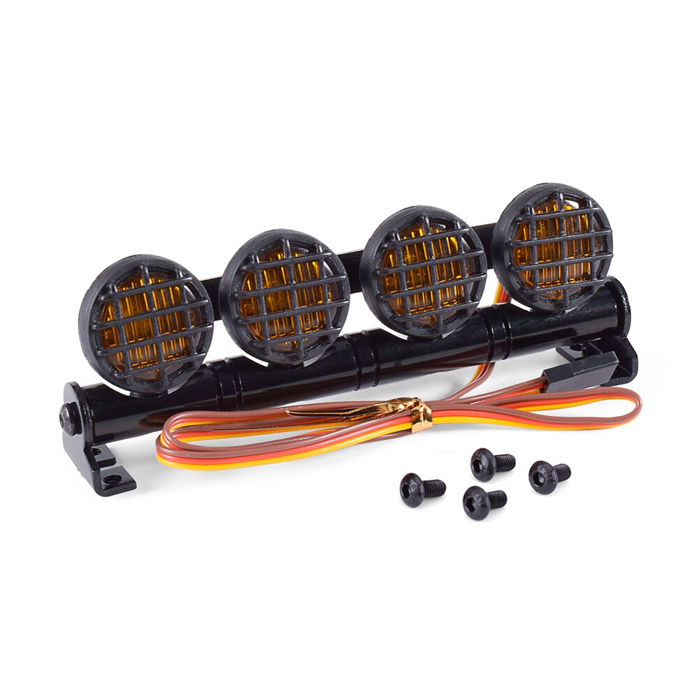 AUSTAR RC Daklamp Verlichting 1:10 Crawler Accessoires met 4 LED voor TRX4 TRX6 90046 Axiale SCX10 II HSP TAMIYA CC01 Lichtset