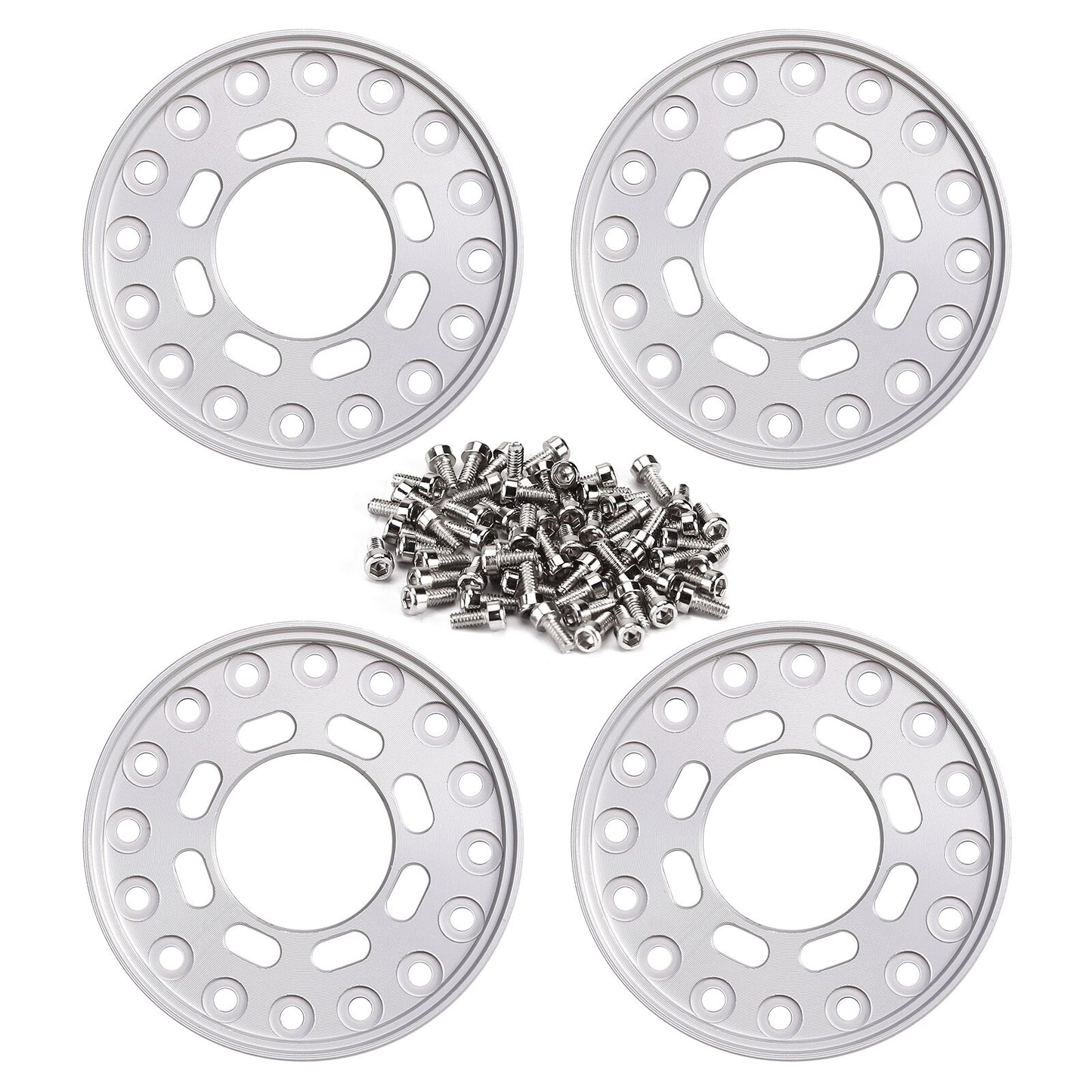 INJORA 4PCS Anello Beadlock esterno in alluminio CNC per cerchi da 1.0 "1/24 RC Crawler Car Axial SCX24 AX24 Aggiornamento