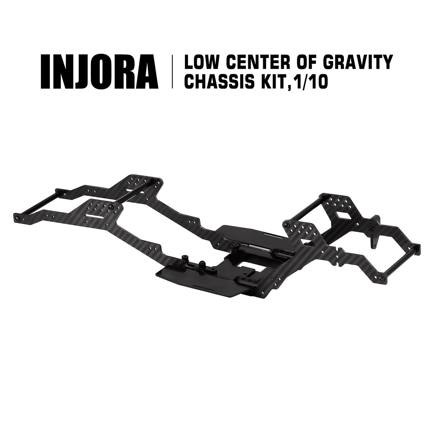 INJORA 313/324mm Wielbasis LCG Koolstofvezel Chassis Kit Frameligger voor 1/10 RC Crawler TRX4 Upgrade Onderdelen