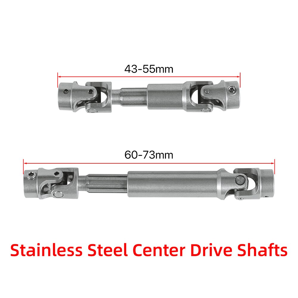 9imod Stainless Steel Center Drive Shafts for Traxxas TRX4M Upgrades 1/18 RC Crawler Parts Bronco Remote Control Car Accessories