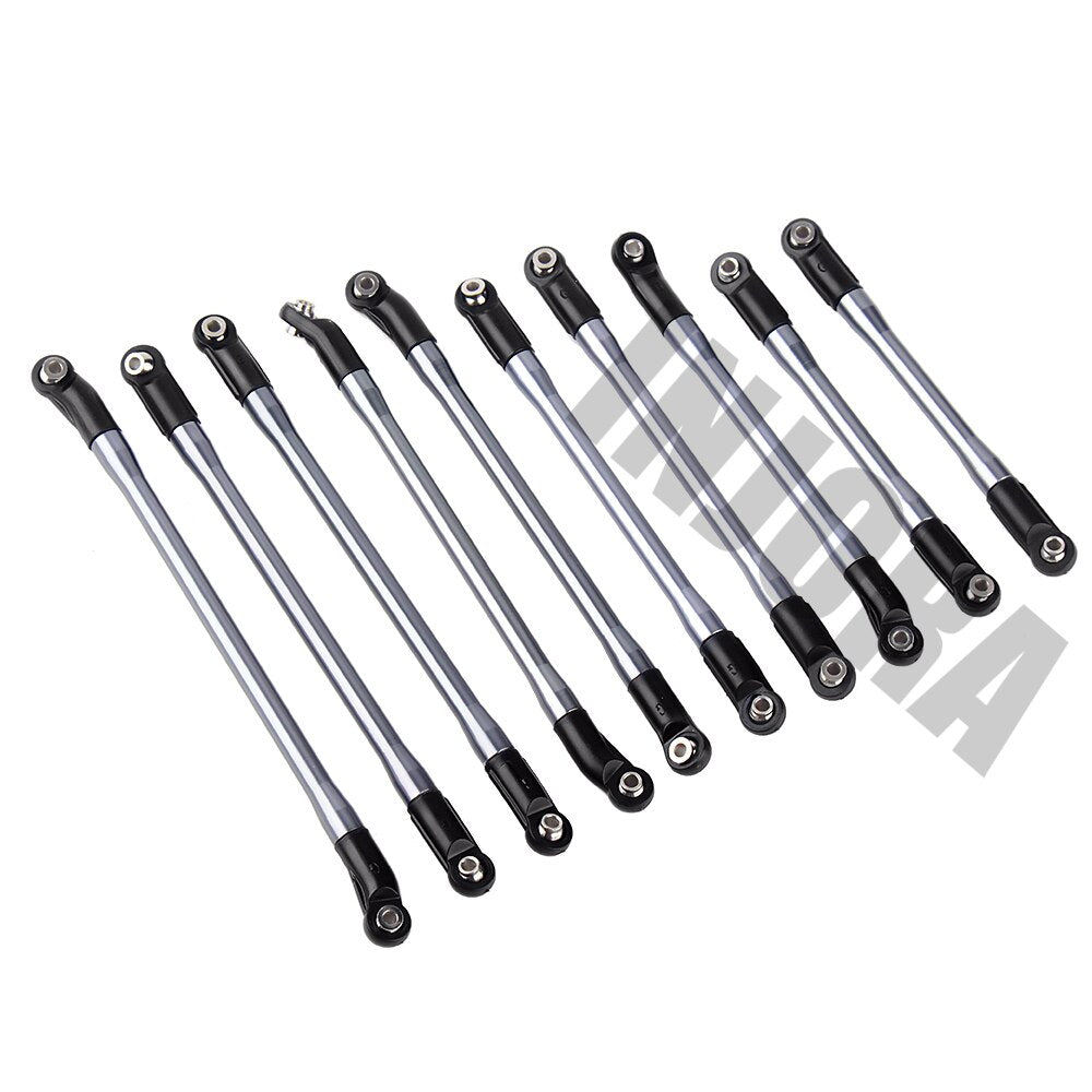 INJORA 10 stks/set Metal Link Set Plastic Rod End voor 1/10 RC Crawler Auto Axiale SCX10 II 90046