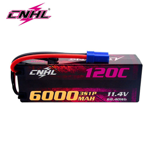 CNHL Lipo 3S 11.4V Batterij 6000mAh 120C HV Hard Case Met EC5 Plug Voor RC Auto boot Vliegtuig Vrachtwagen Tank Voertuig Truggy Buggy