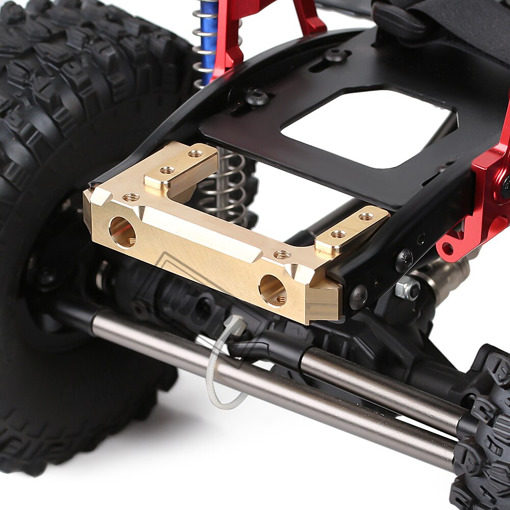 INJORA 1PCS 85g Brass Front Bumper Mount Servo Stand for 1/10 RC Crawler Axial SCX10 II 90046 Upgrade Parts