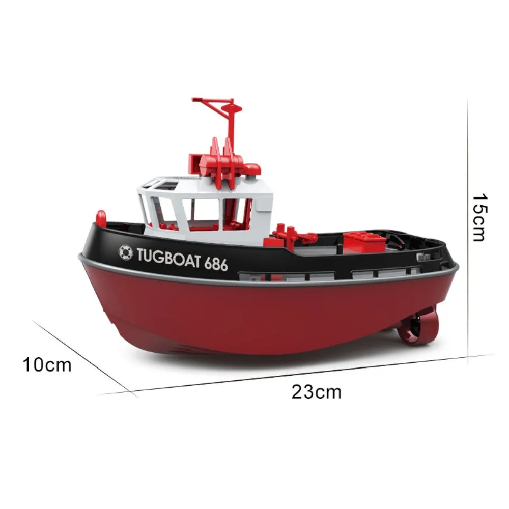 JIKEFUN 686 Rc Boat 2.4G 1/72 Remote Control Tugboat