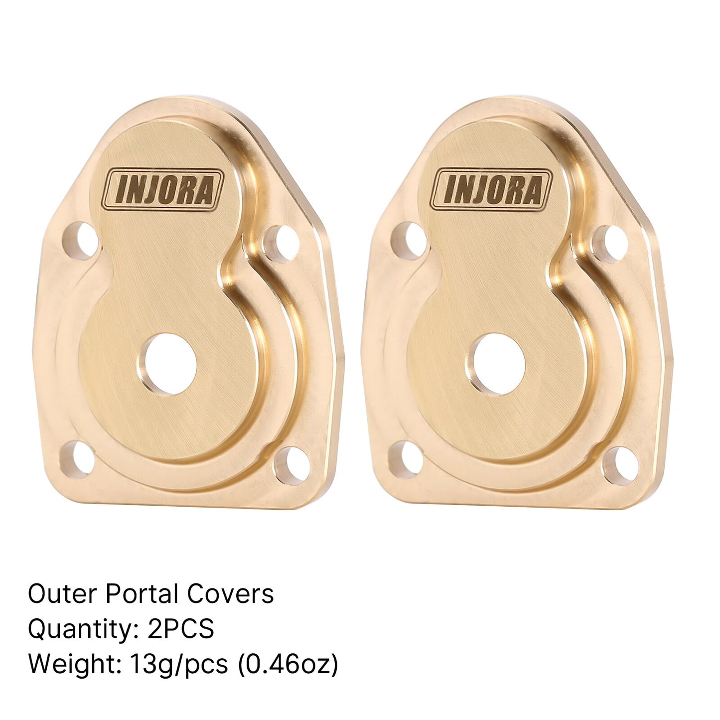 INJORA Brass Counterweight Portal Cover Steering Knuckle Servo Stand Link Mount for 1/18 Axial UTB18 Capra Buggy Upgrade Parts