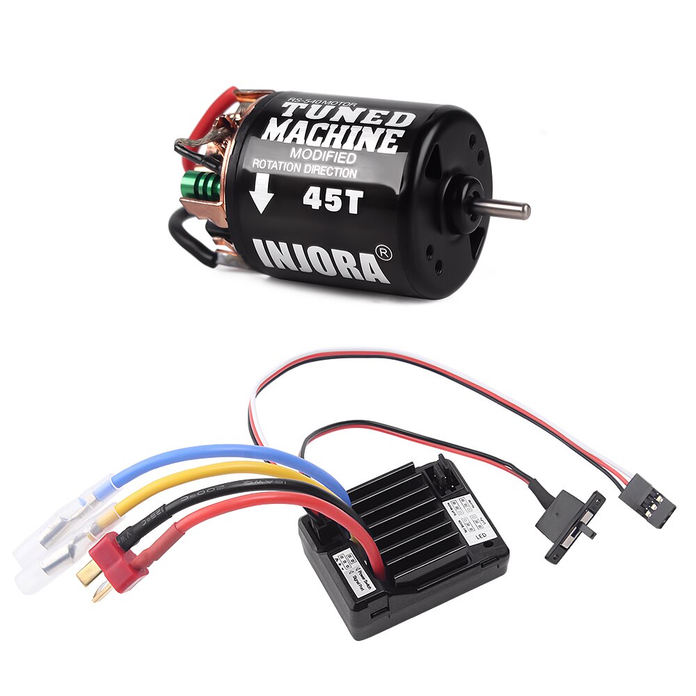 INJORA RC Auto 35/45/55T Brushed Motor Waterdicht ESC Speed ​​Controller voor 1:10 RC Crawler SCX10 AXI03007 90046 TRX4 D90