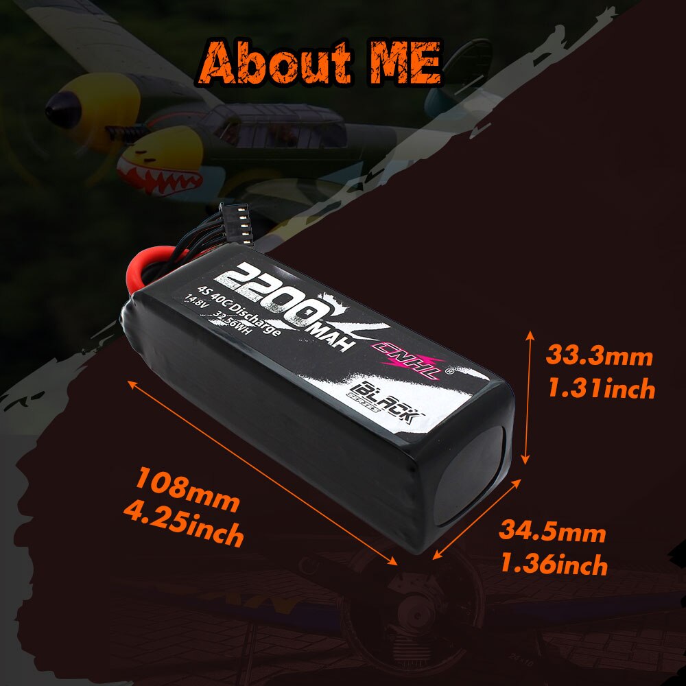 2pcs CNHL 4S 14.8V 2200mAh Lipo Battery 30C 40C 70C With XT60 T Dean Plug For RC Airplane Car FPV Helicopter Drone Quadcopter