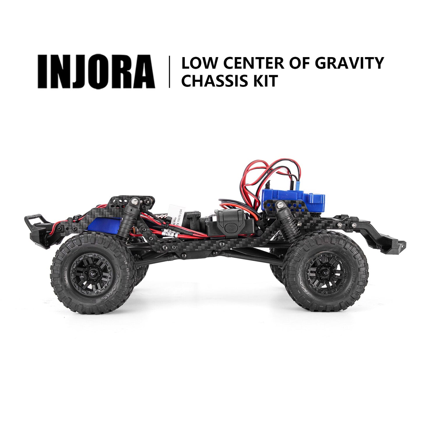 INJORA LCG Carbon Fiber Chassis Kit Frame Girder