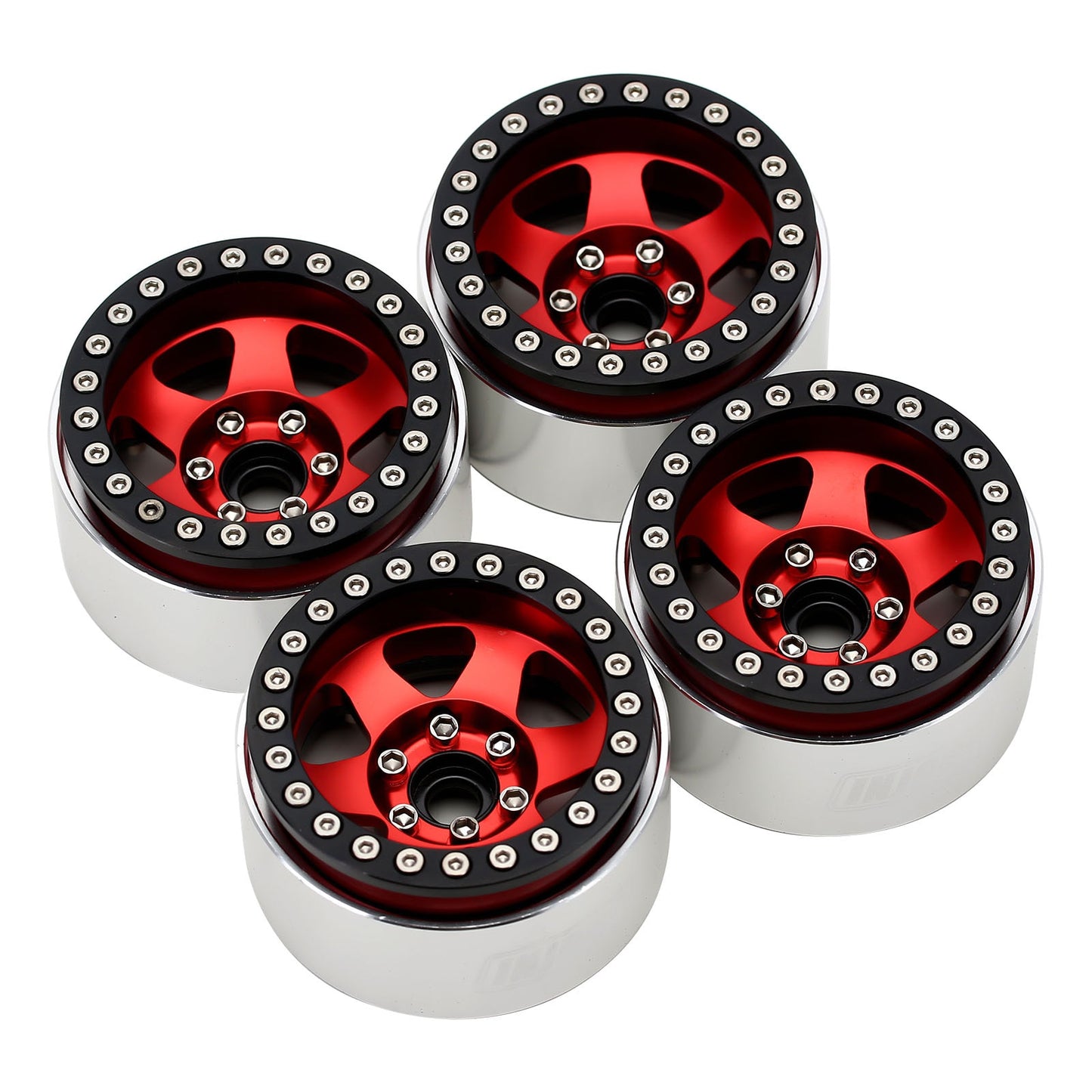 INJORA Deep Dish Negatieve Offset 9.4mm CNC Aluminium 1.9 "Beadlock Velg voor 1/10 RC Crawler Auto TRX4 Axiale SCX10 (W1946)