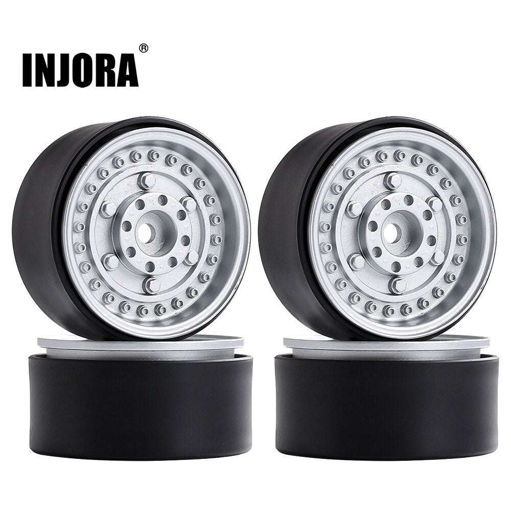 INJORA 116 g/pz 1.9 "Beadlock Wheel Rim per 1/10 RC Crawler Auto Axial SCX10 90046 RedCat Gen8 TRX-4