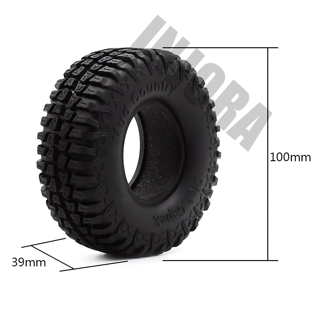 4PCS 100MM 1.9 "Pneumatici in gomma/Pneumatici delle ruote per 1:10 RC Rock Crawler Axial SCX10 90046 90047 AXI03007 Tamiya CC01 D90 D110 TF2