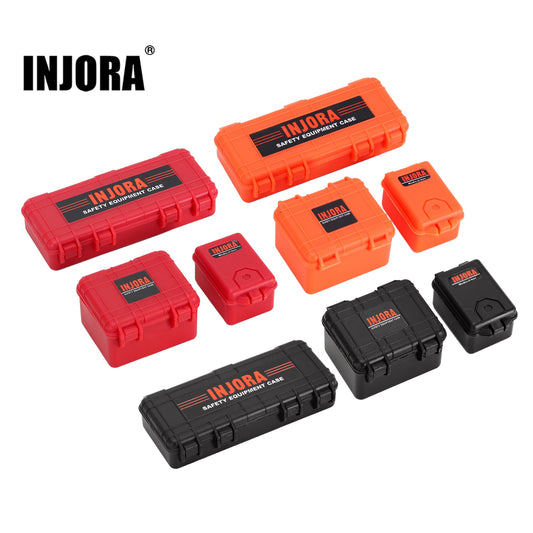INJORA 3Pcs Plastic Storage Box Decoration Tool for 1/10 RC Crawler Car Axial SCX10 90046 TRX-4 TRX-6 MST Recat